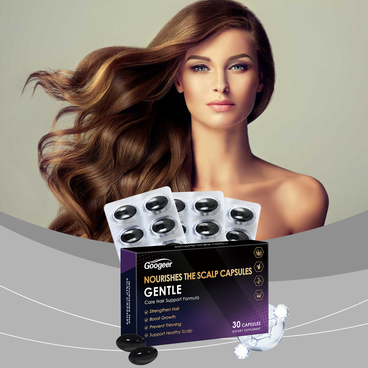 Googeer Nourishing Scalp Growth Supplement Capsule Hair Treatment