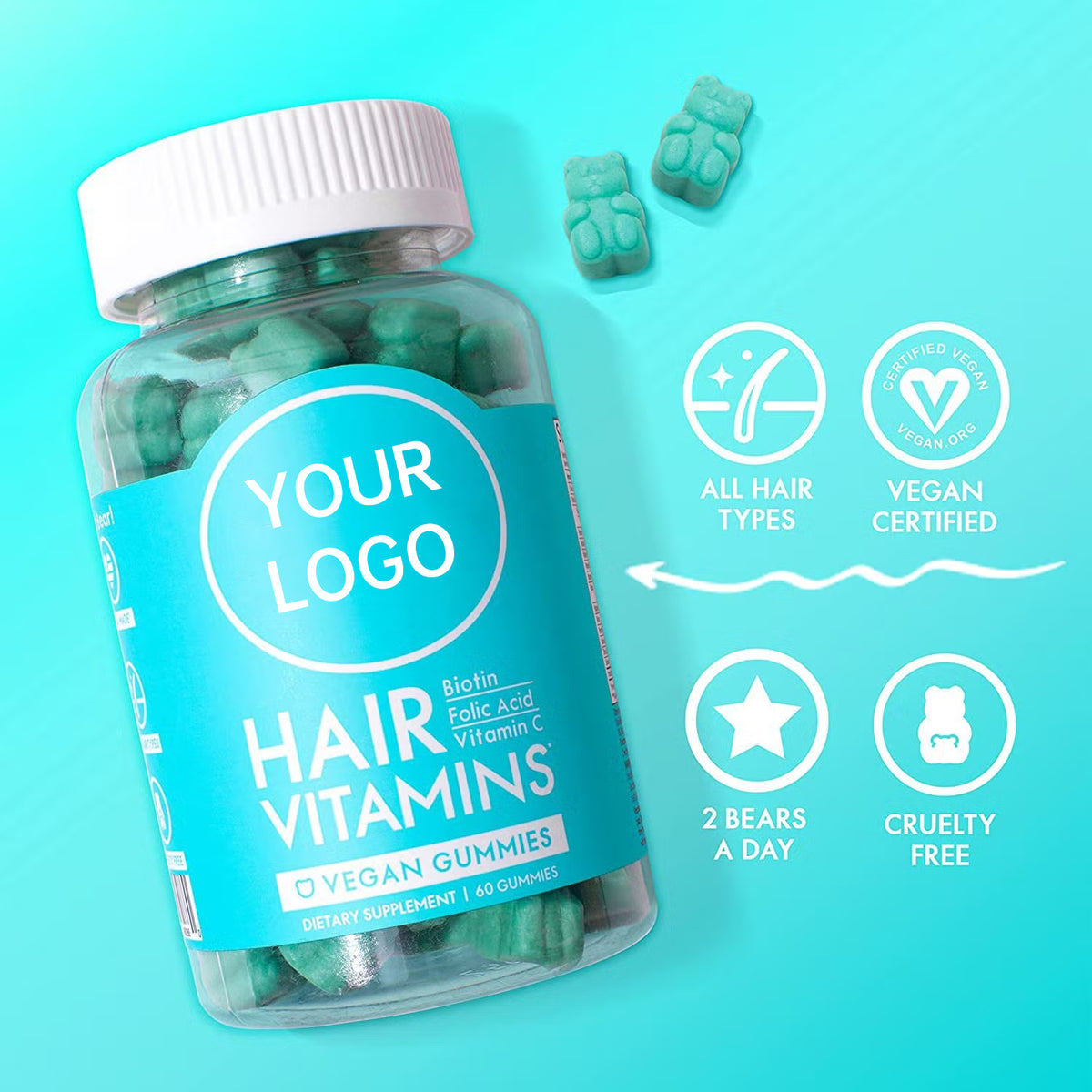 hair skin nails hair gummies Collagen Biotin Gummies