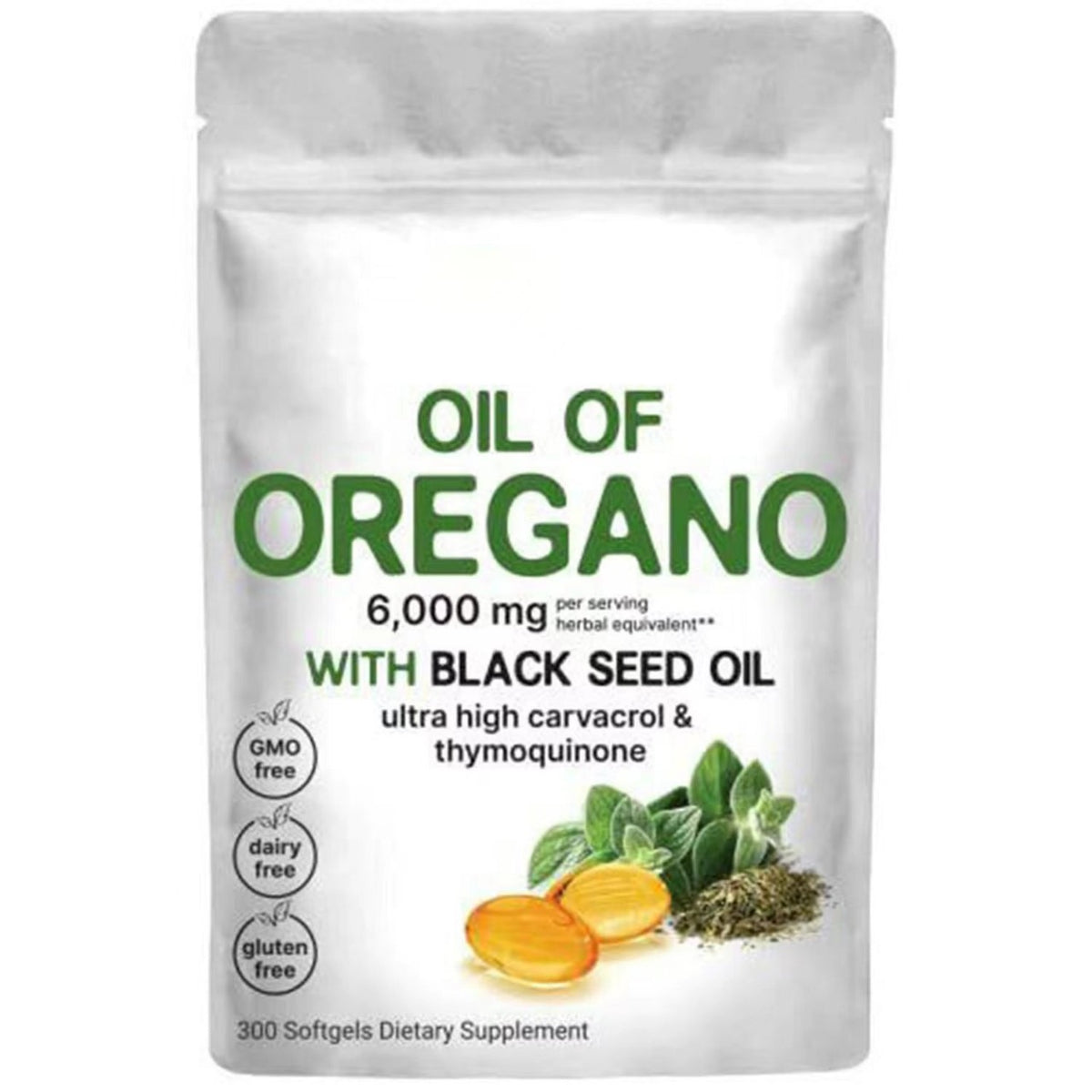 Oregano Oil Soft Capsules Dietary Supplement