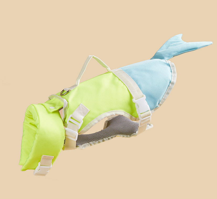 Pet Dog Life Jacket with Adjustable Neck Collar, Floating Vest for Swimming Outdoor Activities